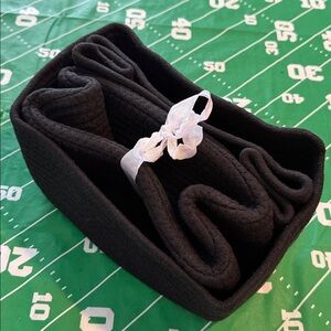 Set of 3 Black Woven Storage Baskets NEW